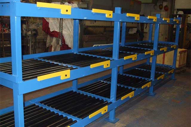custom steel roller racks