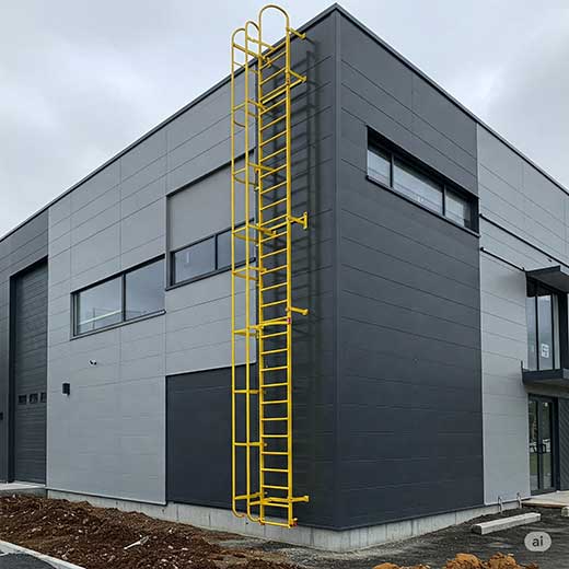 Custom fabricated Fixed safety ladder 