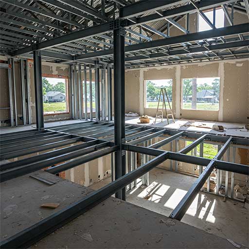 Housing Interior Steel Frame Construction