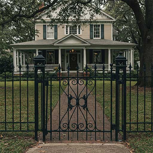 wrought iron fence